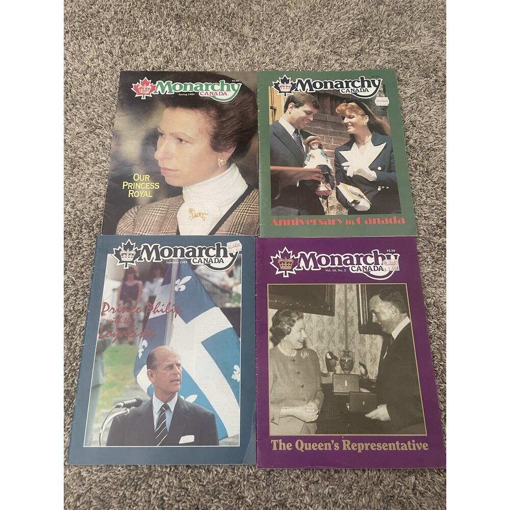 Vintage Monarchy Canada Magazines Lot Of 4 Royalty Princess Anne Prince Philip